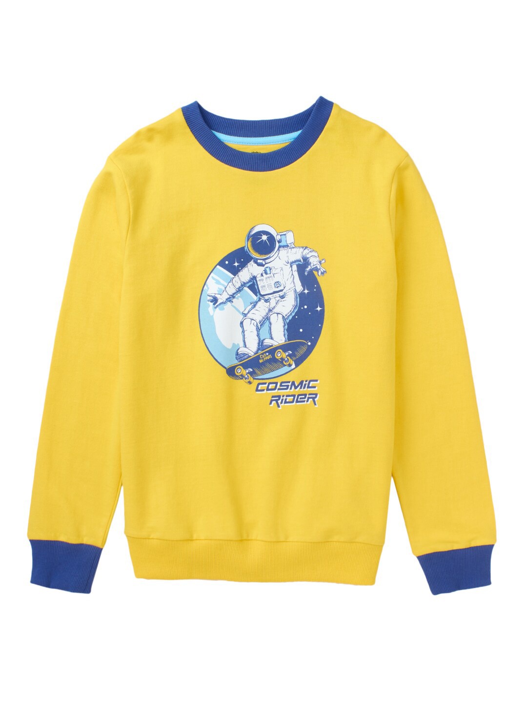 

Cub McPaws Boys Yellow Printed Pure Cotton Sweatshirt