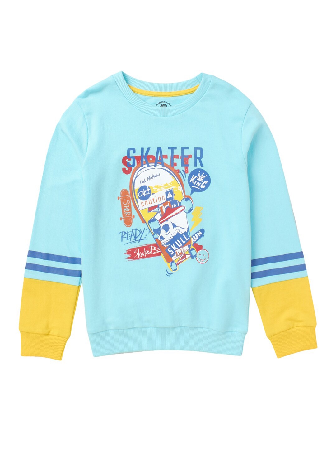 

Cub McPaws Boys Blue & Yellow Printed Sweatshirt