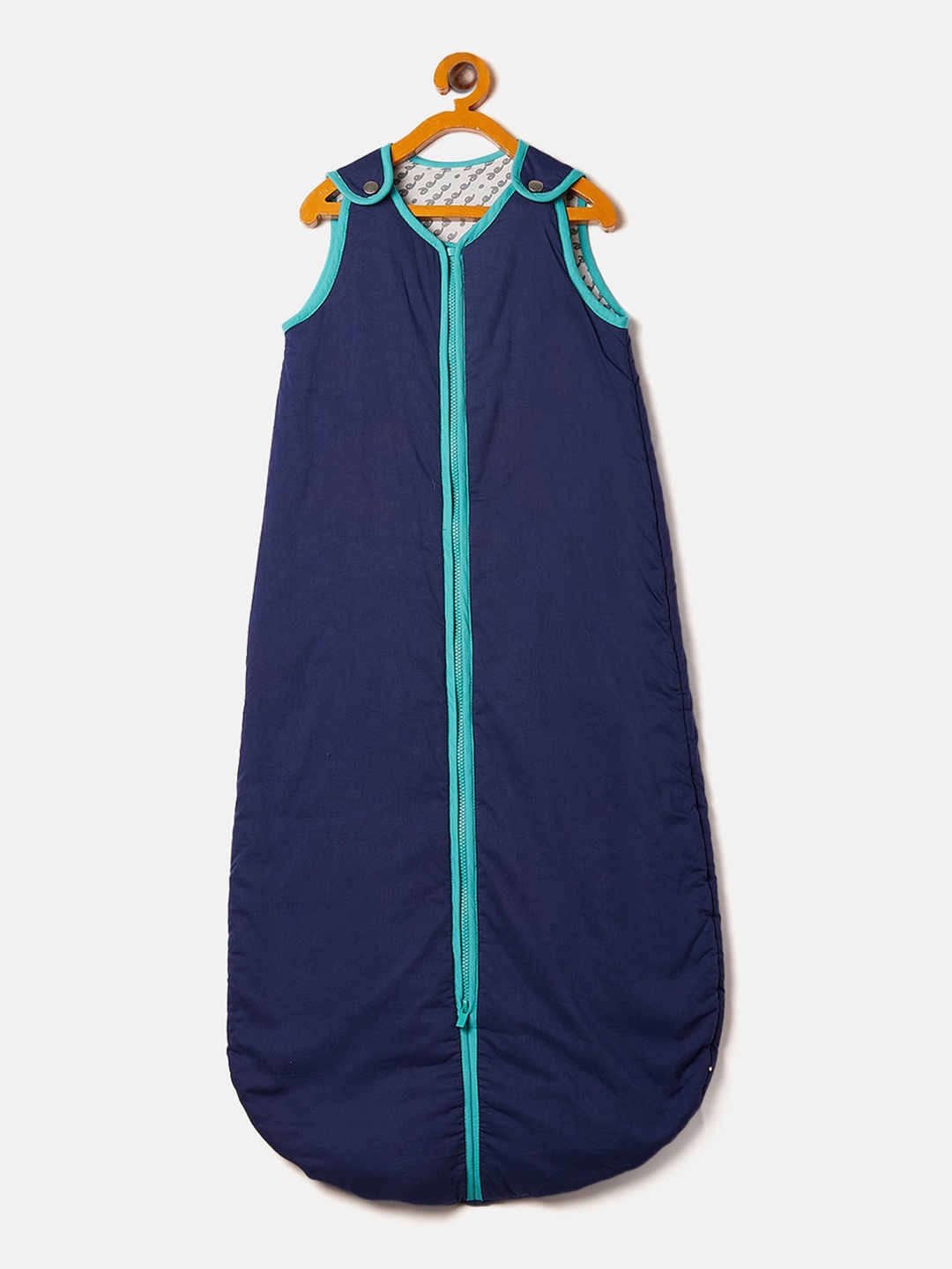 

JWAAQ Infant Kids Navy Blue Solid Pure Cotton Sleeping Bag