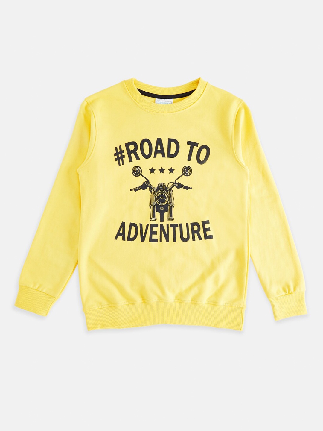 

Pantaloons Junior Boys Mustard Printed Sweatshirt