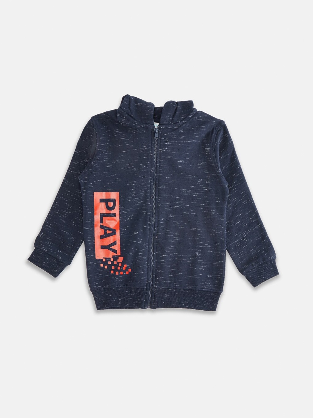 

Pantaloons Junior Boys Navy Blue Solid Hooded Sweatshirt