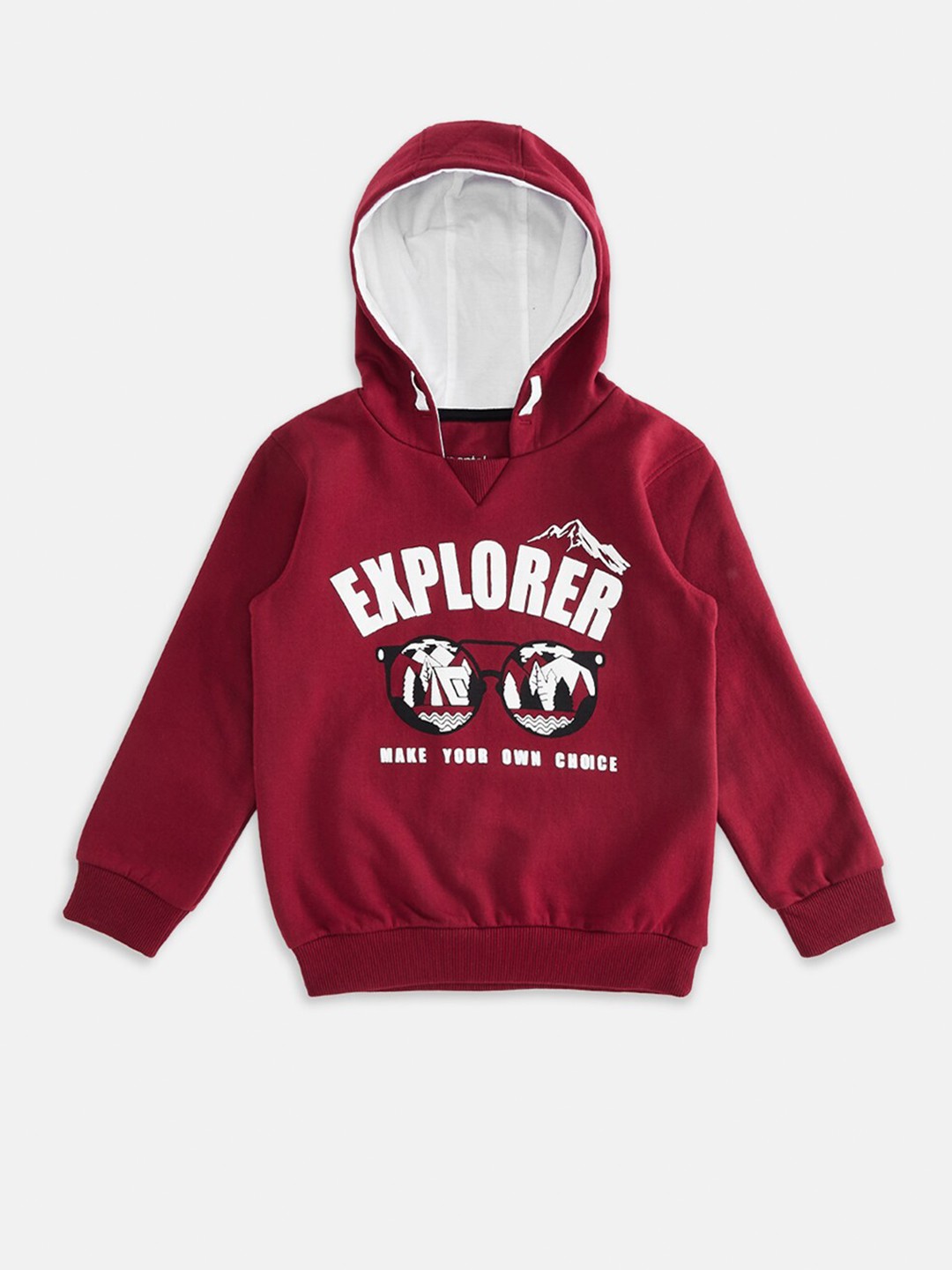 

Pantaloons Junior Boys Maroon Printed Sweatshirt
