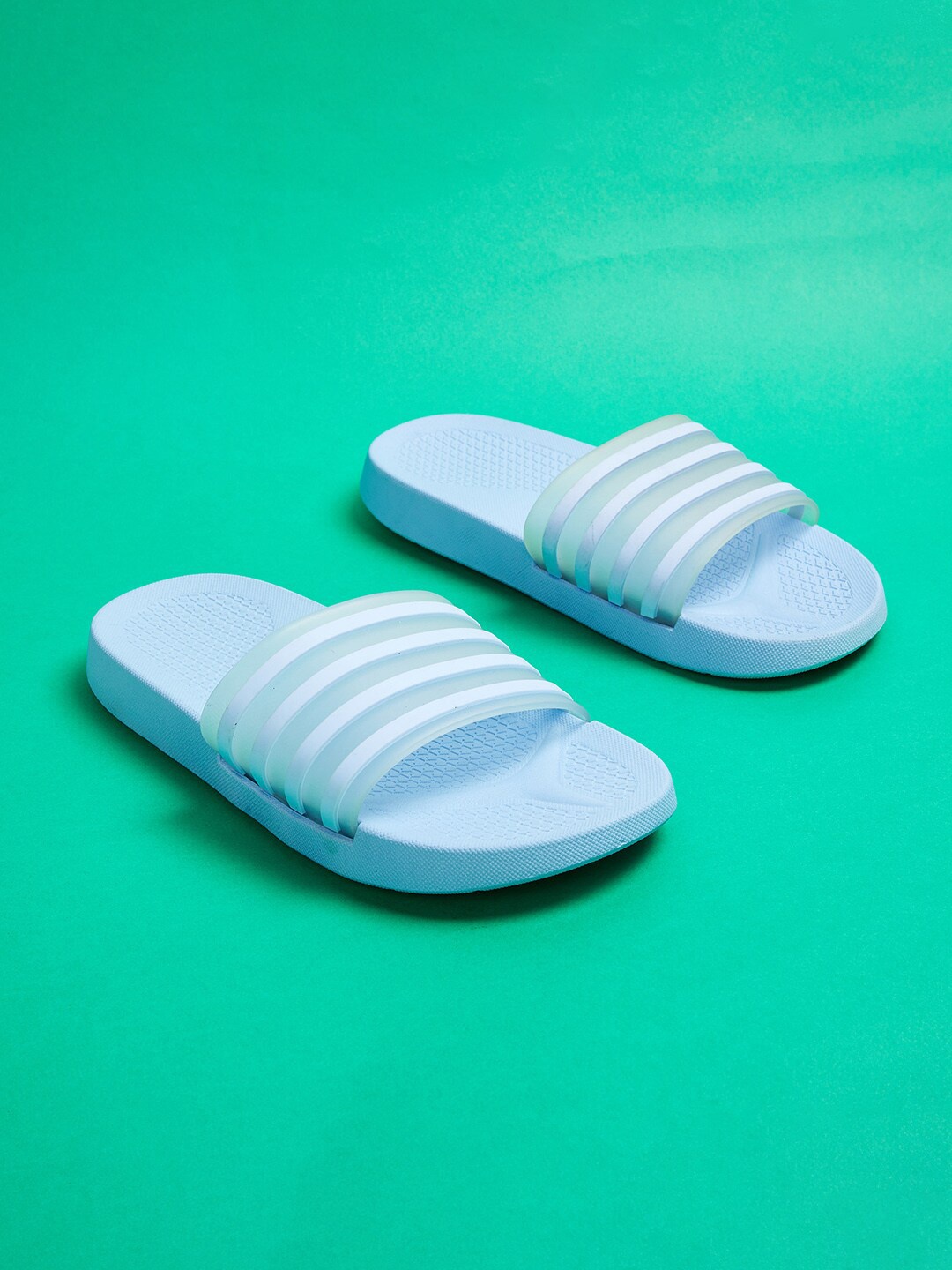 

Ginger by Lifestyle Women Navy Blue Striped Sliders