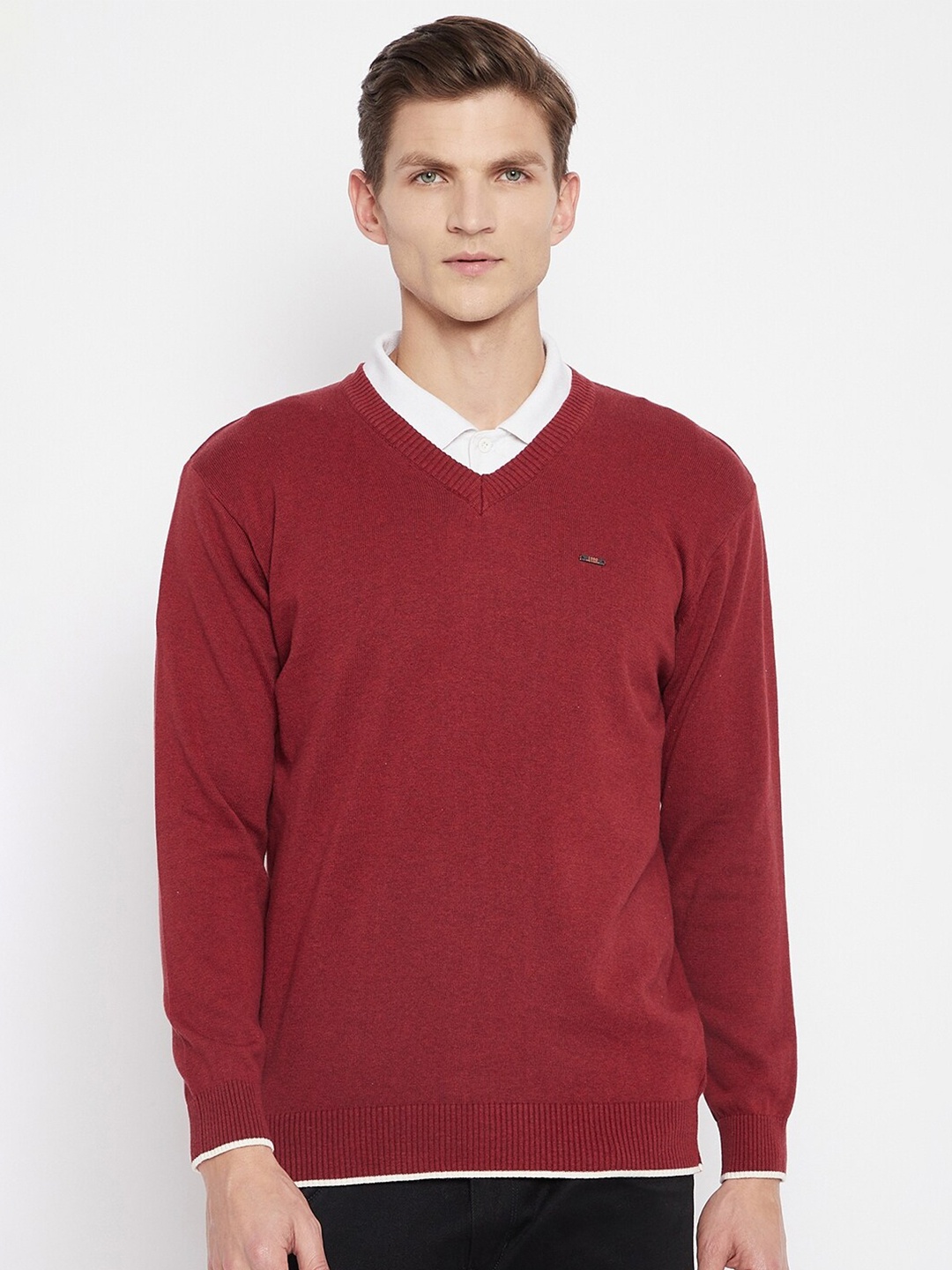 

Duke Men Maroon Woolen Pullover