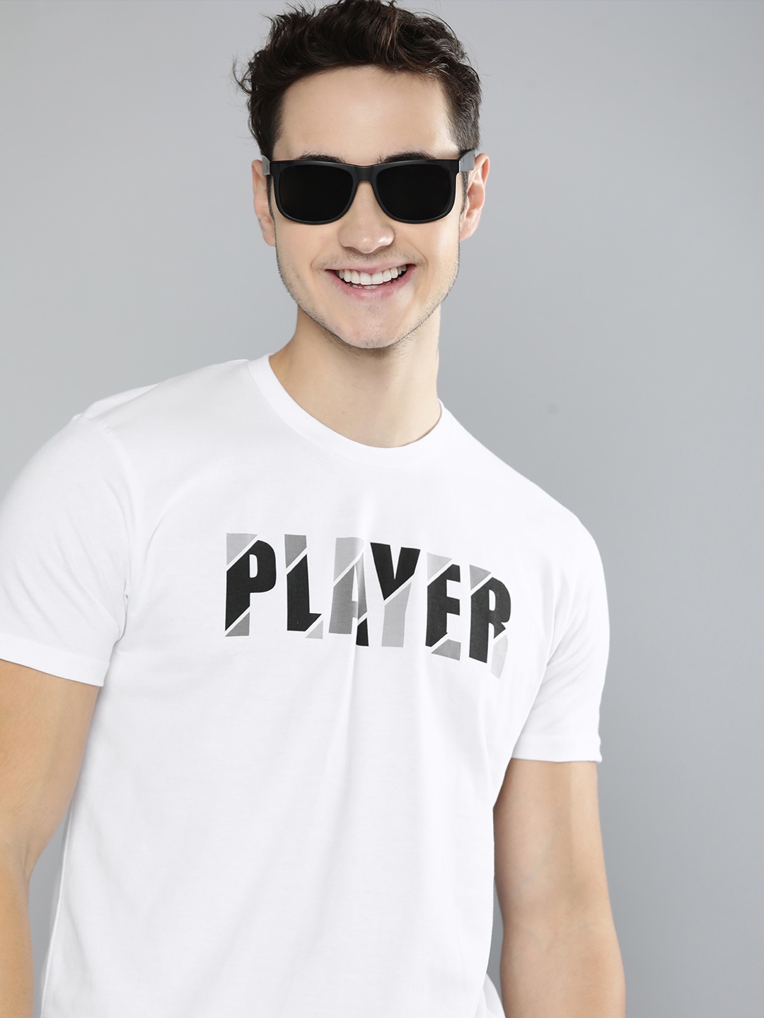 

HERE&NOW Men White Typography Printed T-shirt