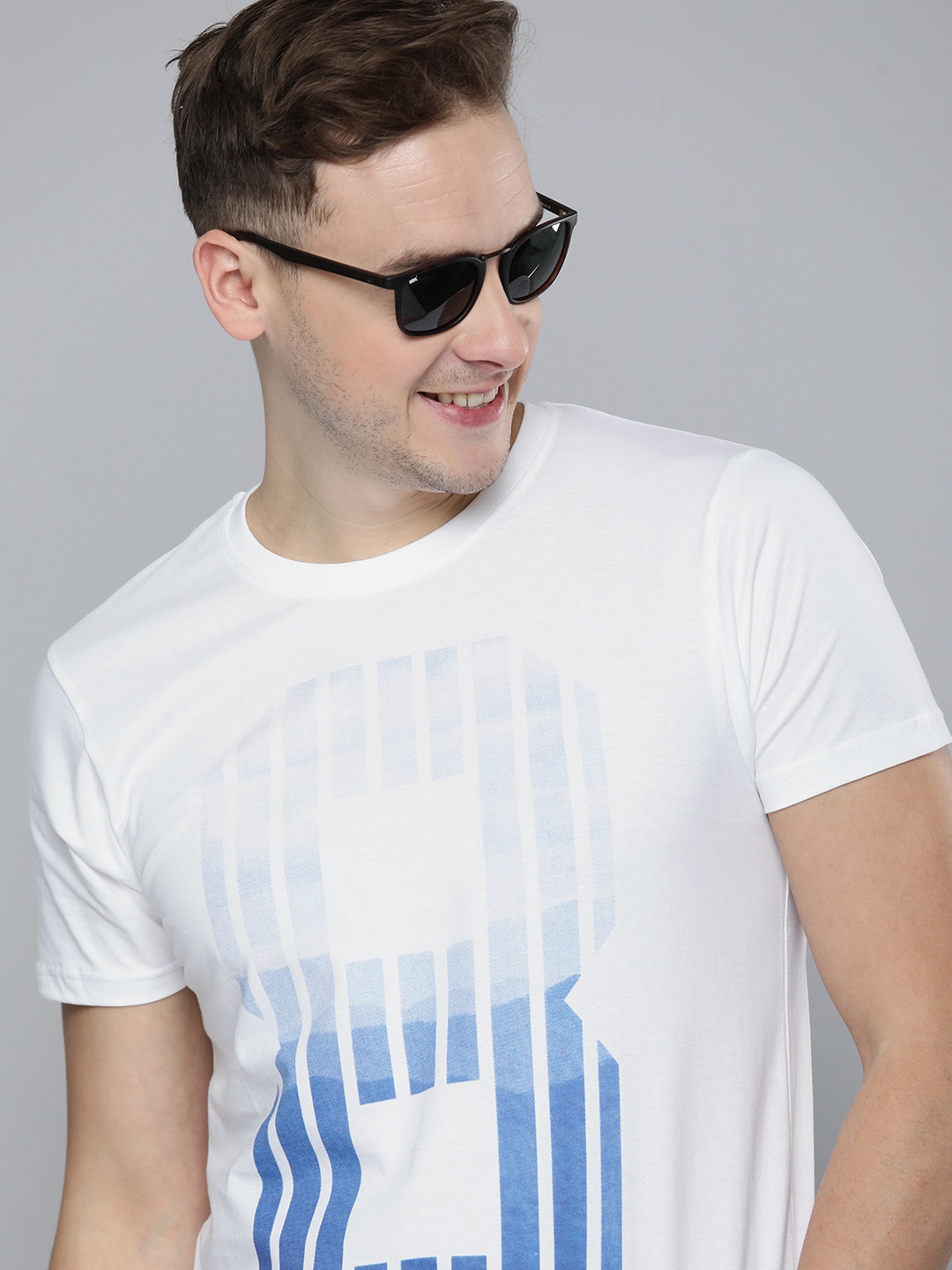 

HERE&NOW Men White Typography Printed T-shirt