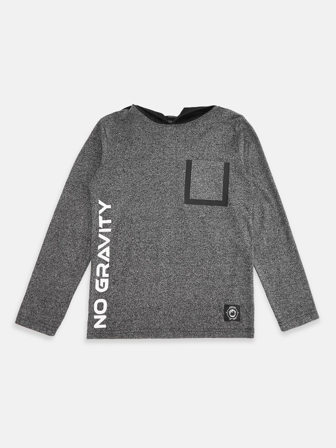

Pantaloons Junior Boys Grey Hooded T-shirt