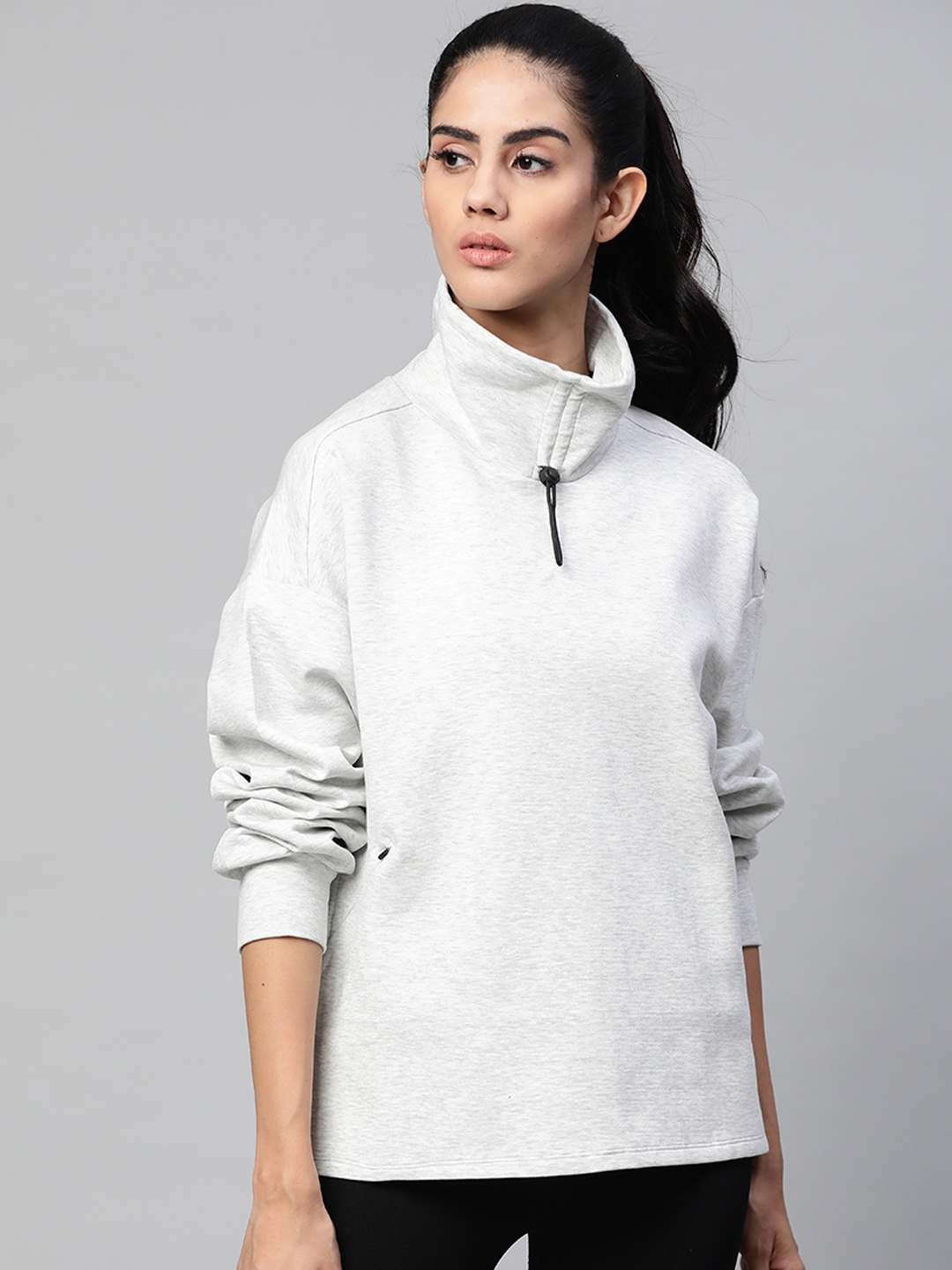 

Marks & Spencer Women Grey Melange Solid Sweatshirt