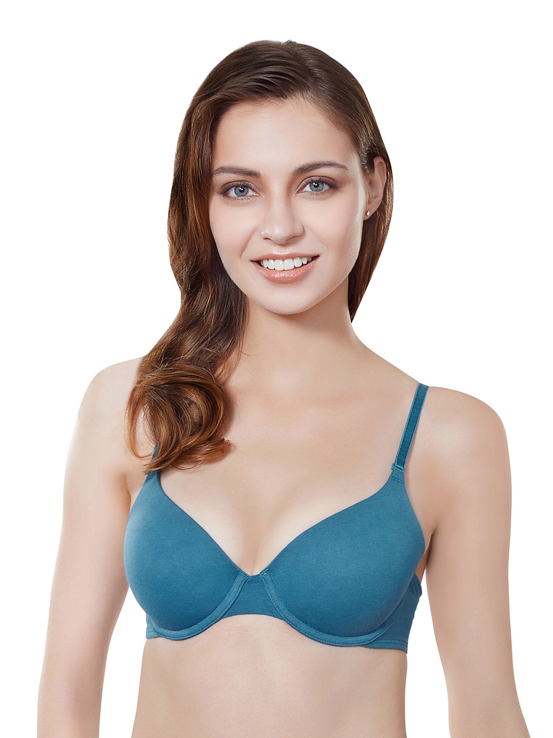 

Amante Teal Blue Medium-Coverage T-shirt Bra BRA10806