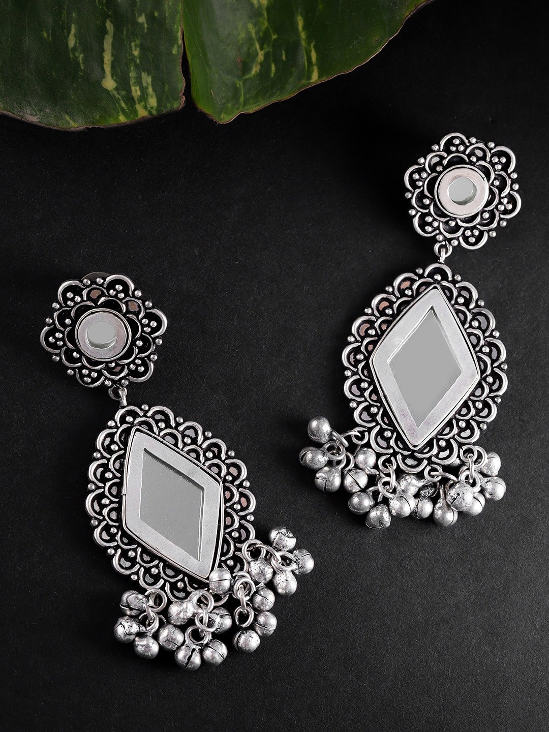 

FIROZA Silver-Toned Classic Drop Earrings