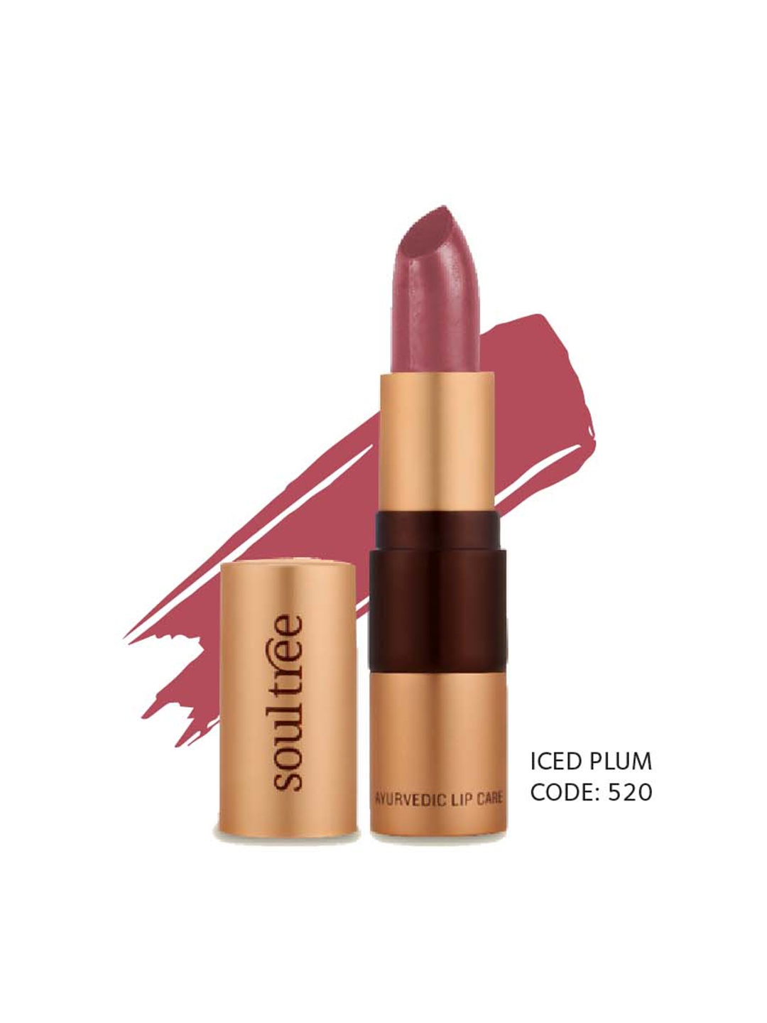 

Soultree Ayurvedic Lipstick Iced Plum 520 - 4gm, Burgundy