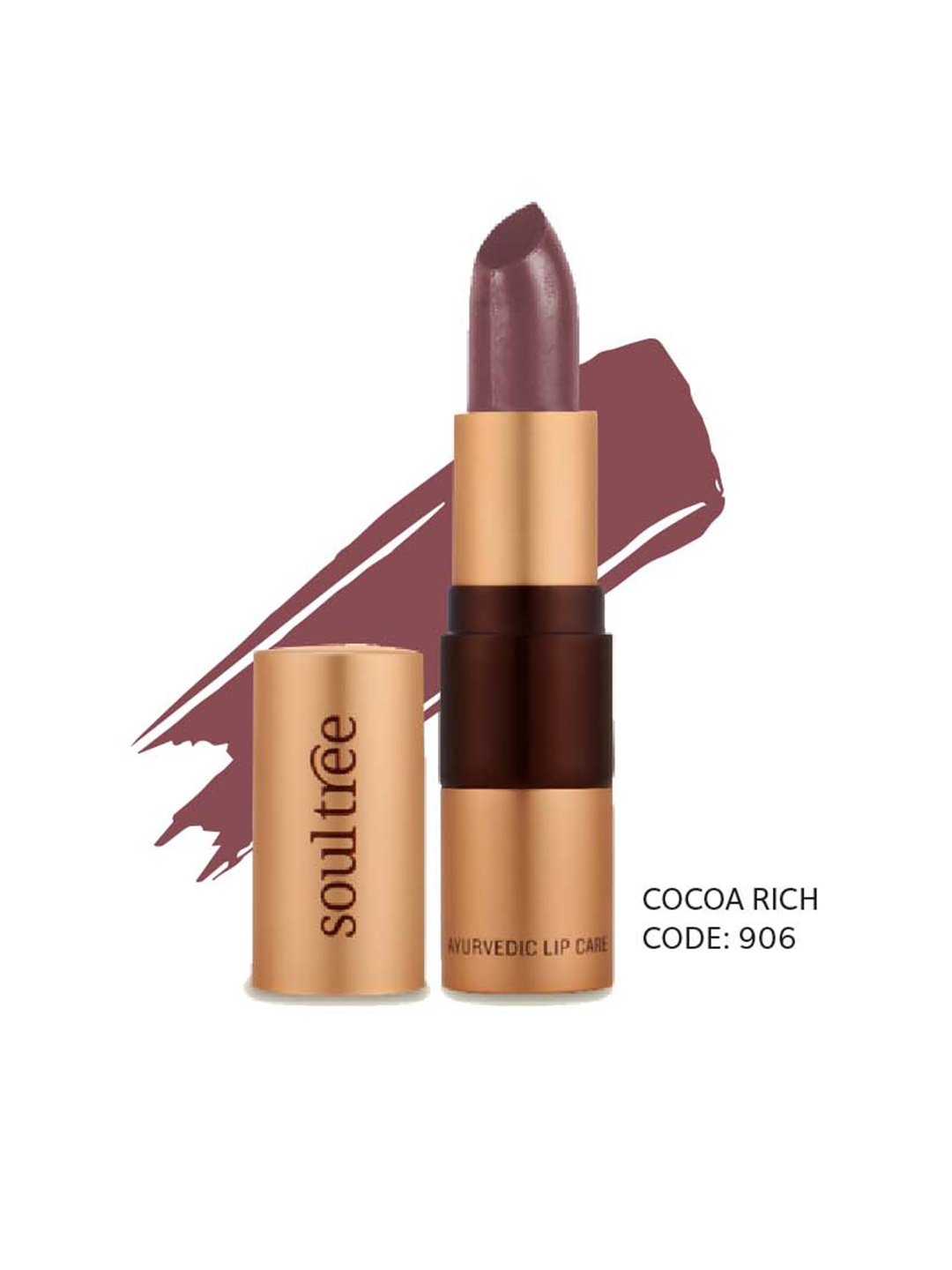 

Soultree Ayurvedic Lipstick Cocoa Rich 906 - 4gm, Brown