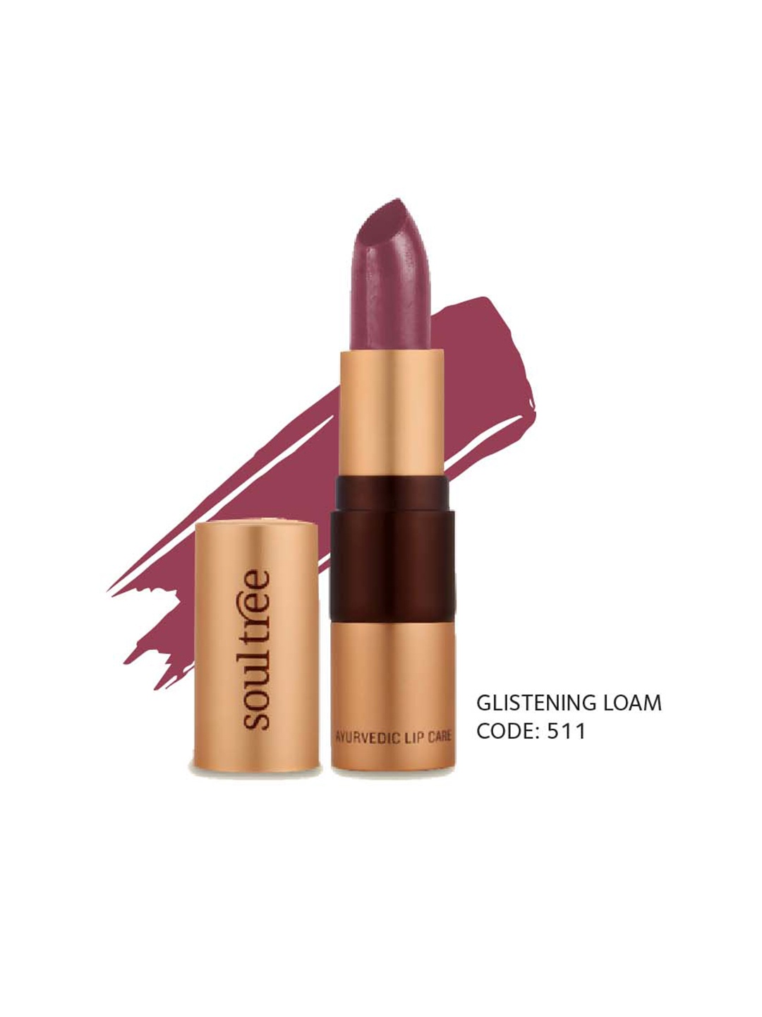 

Soultree Ayurvedic Lipstick - Glistening Loam 511 - 4gm, Maroon
