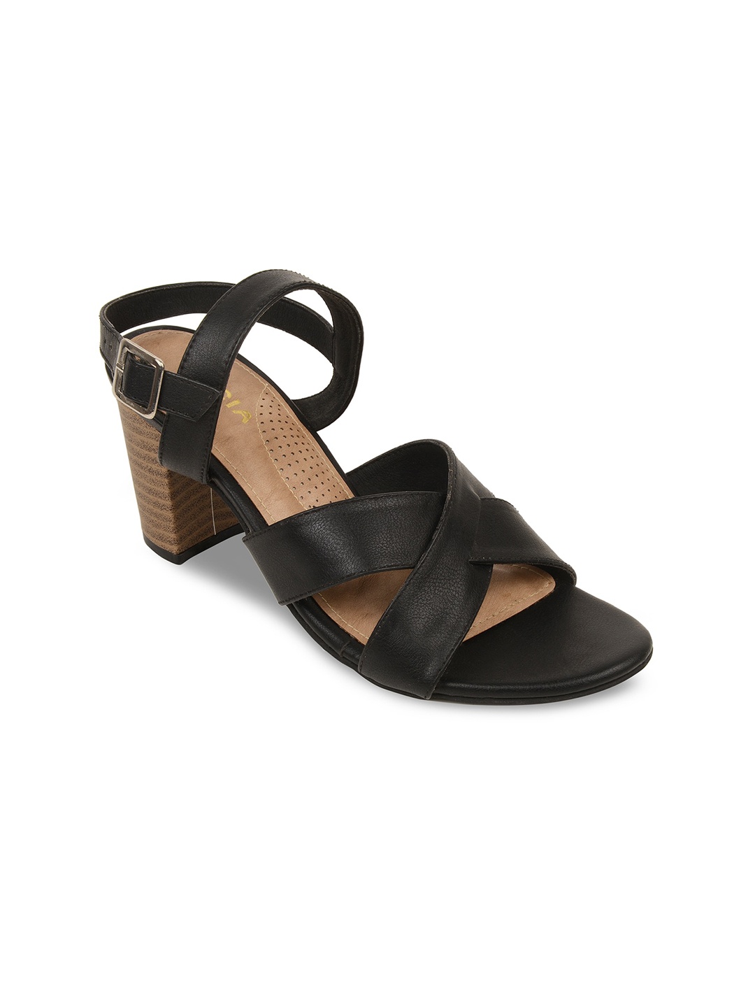 

Rocia Black Block Sandals