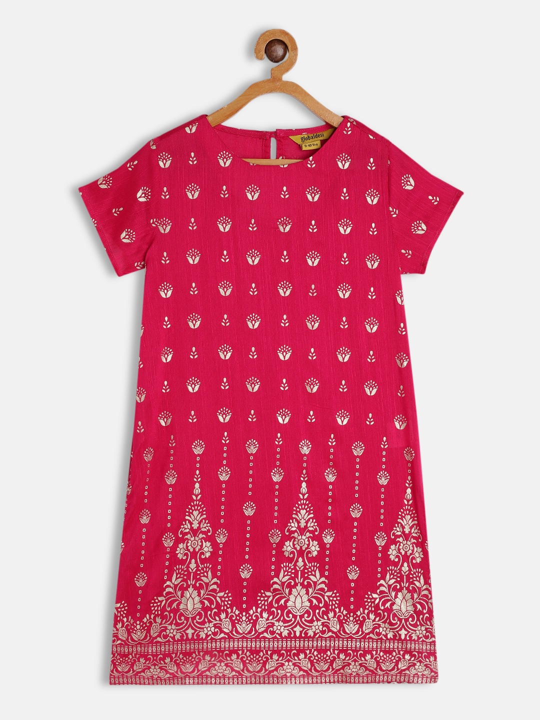 

Global Desi Girls Magenta Ethnic Motifs Printed Kurta