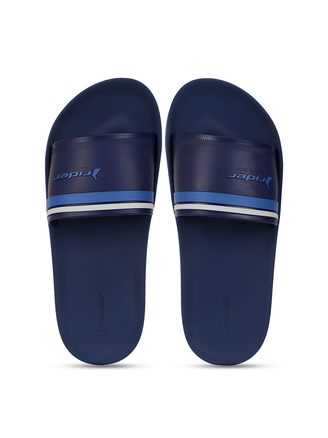 

Rider Men Blue & White Sliders