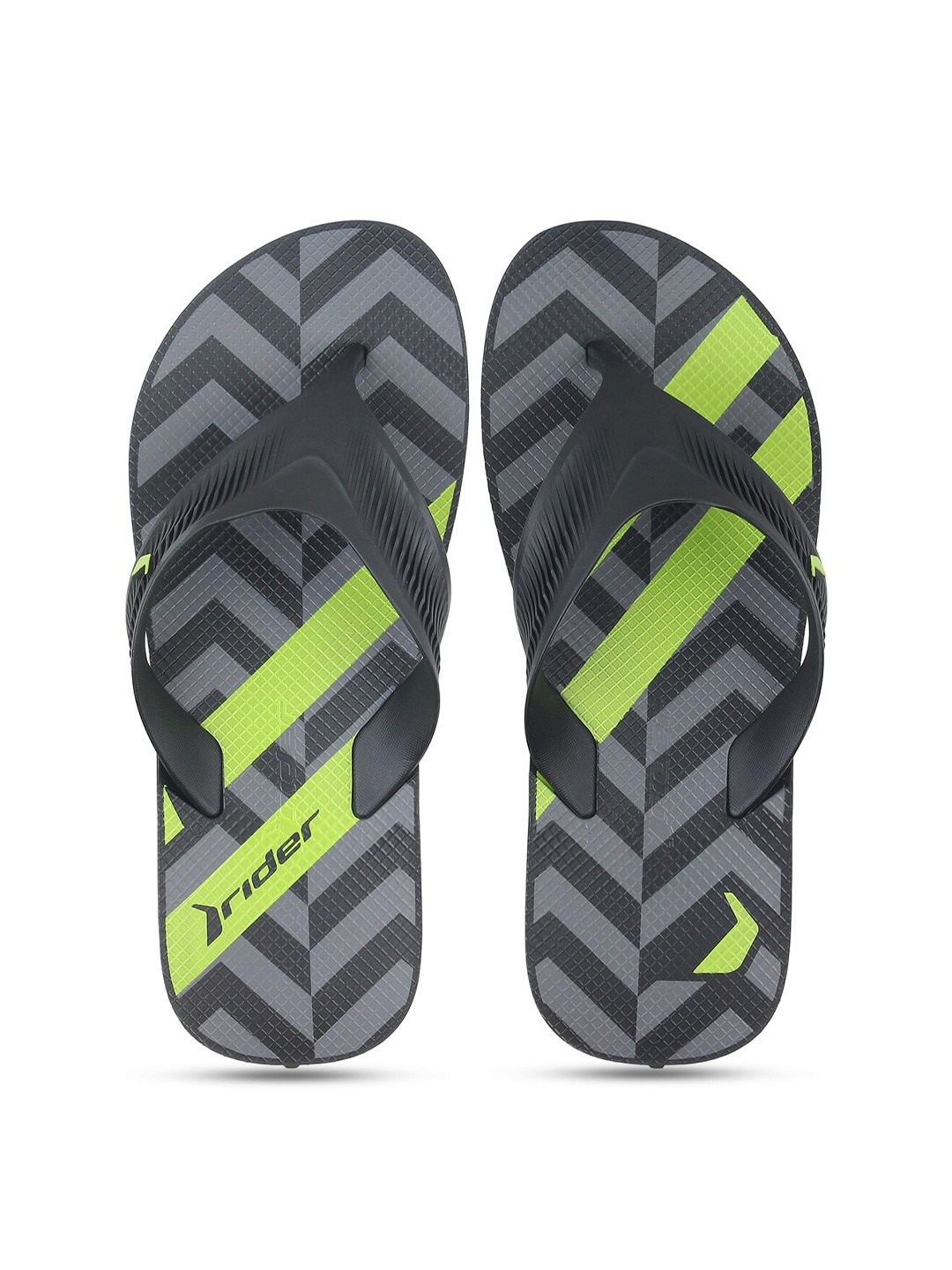 

Rider Men Black & Green Printed Thong Flip-Flops