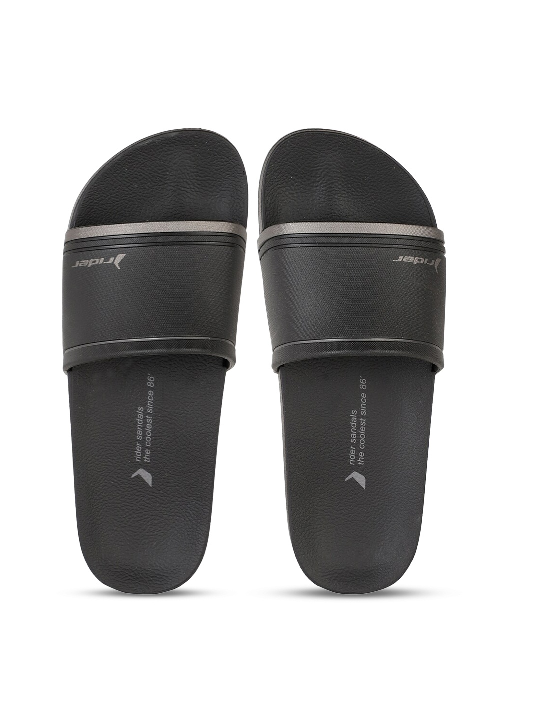 

Rider Men Black Solid Sliders