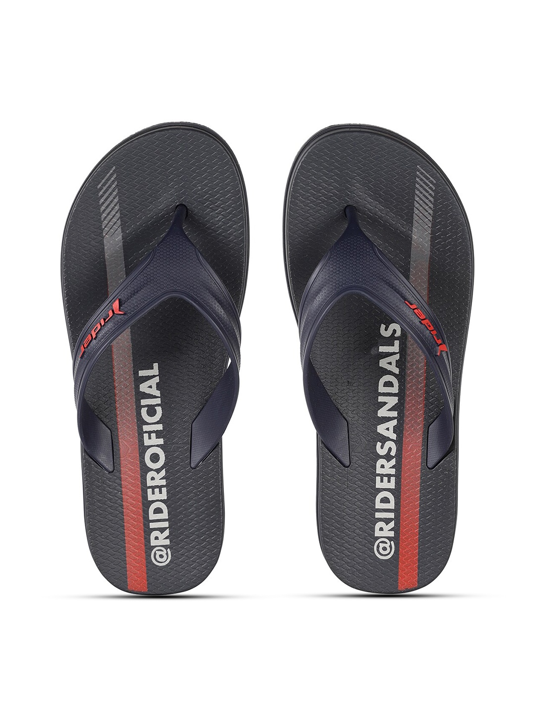 

Rider Men Black & White Printed Thong Flip-Flops