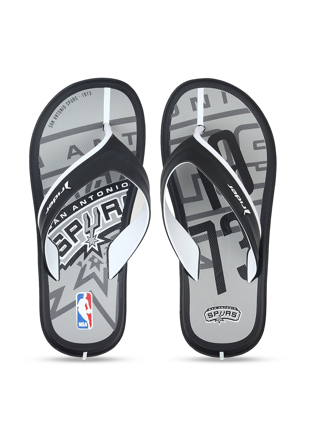 

Rider Men Grey & Black Printed Thong Flip-Flops