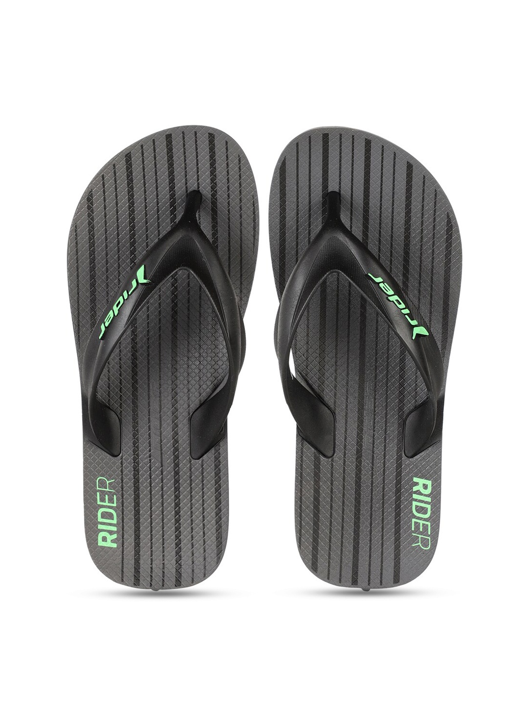 

Rider Men Grey & Black Striped Thong Flip-Flops