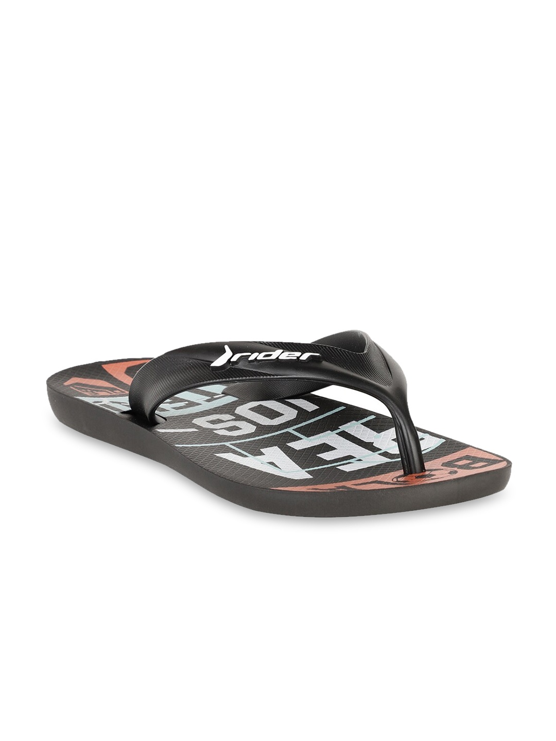 

Rider Men Black & Orange Printed Thong Flip-Flops