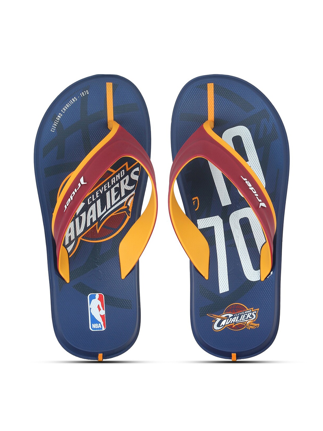 

Rider Men Blue & Maroon Printed Thong Flip-Flops