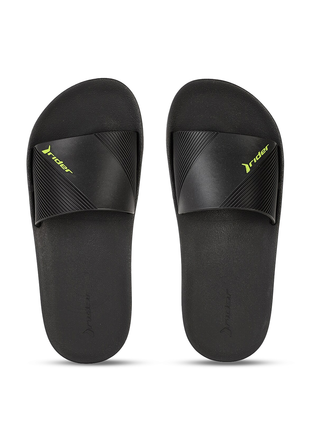 

Rider Men Black & Green Printed Sliders