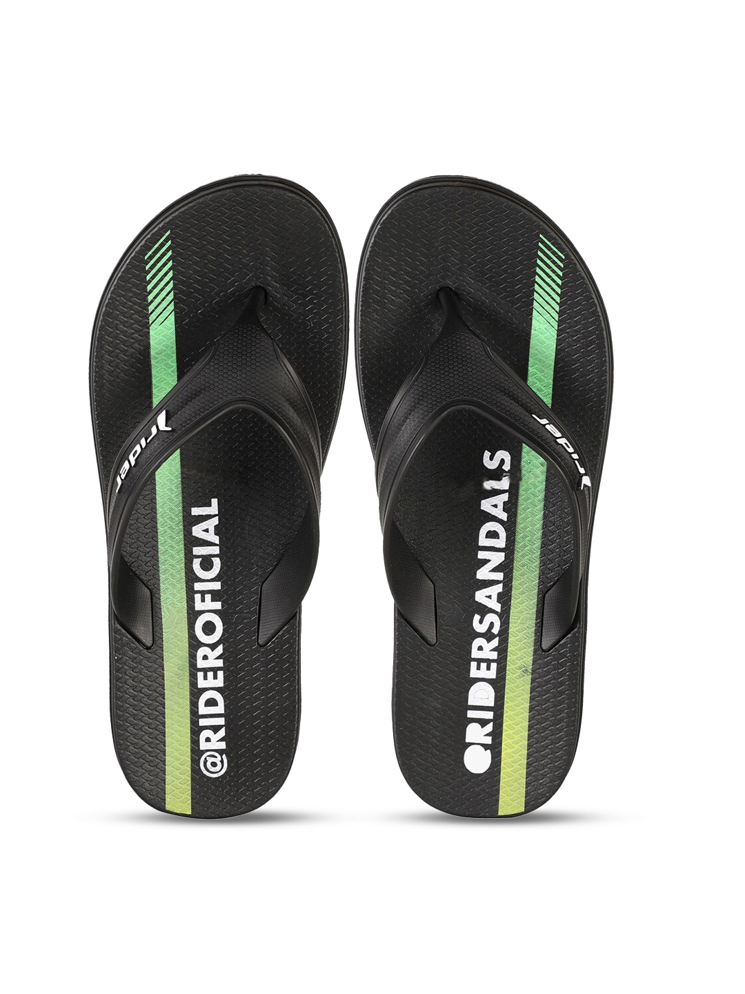 

Rider Men Black & White Printed Thong Flip-Flops