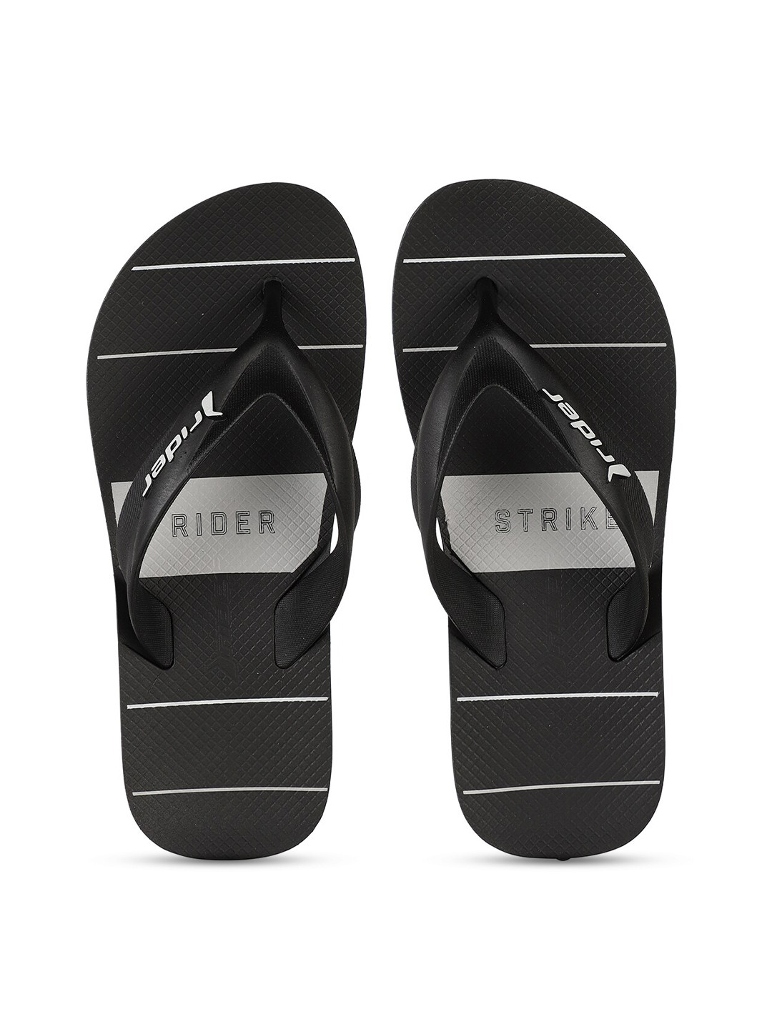 

Rider Men Black & Grey Striped Thong Flip-Flops