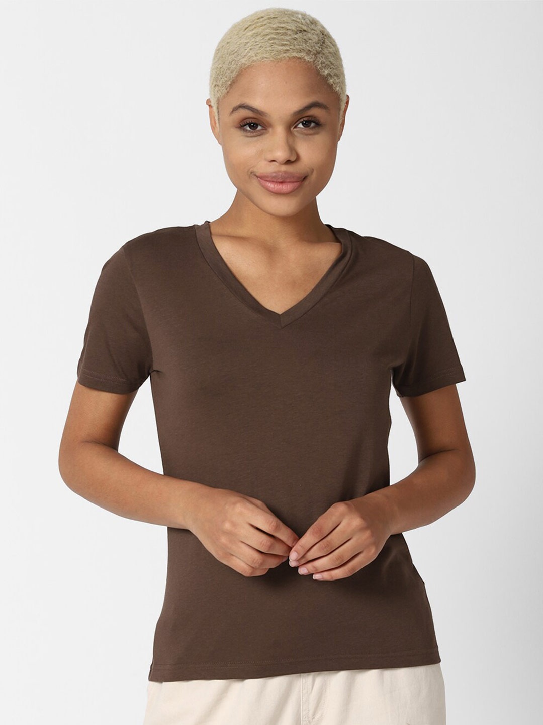 

FOREVER 21 Brown Regular Top