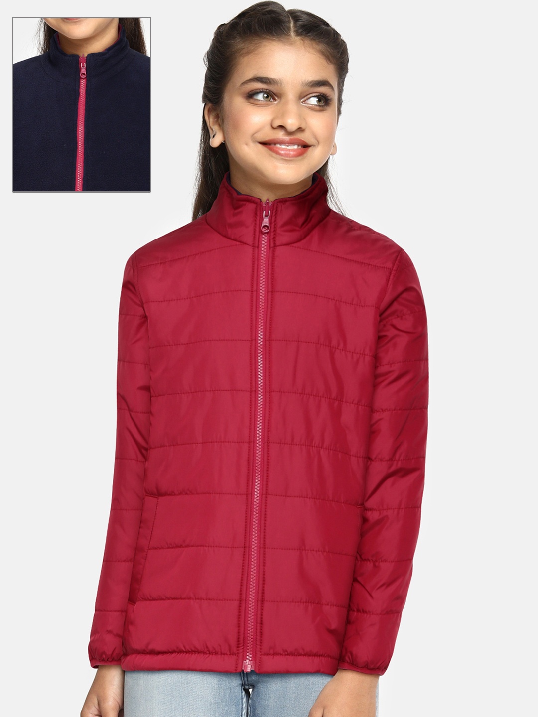 

AND Girls Maroon Padded Jacket