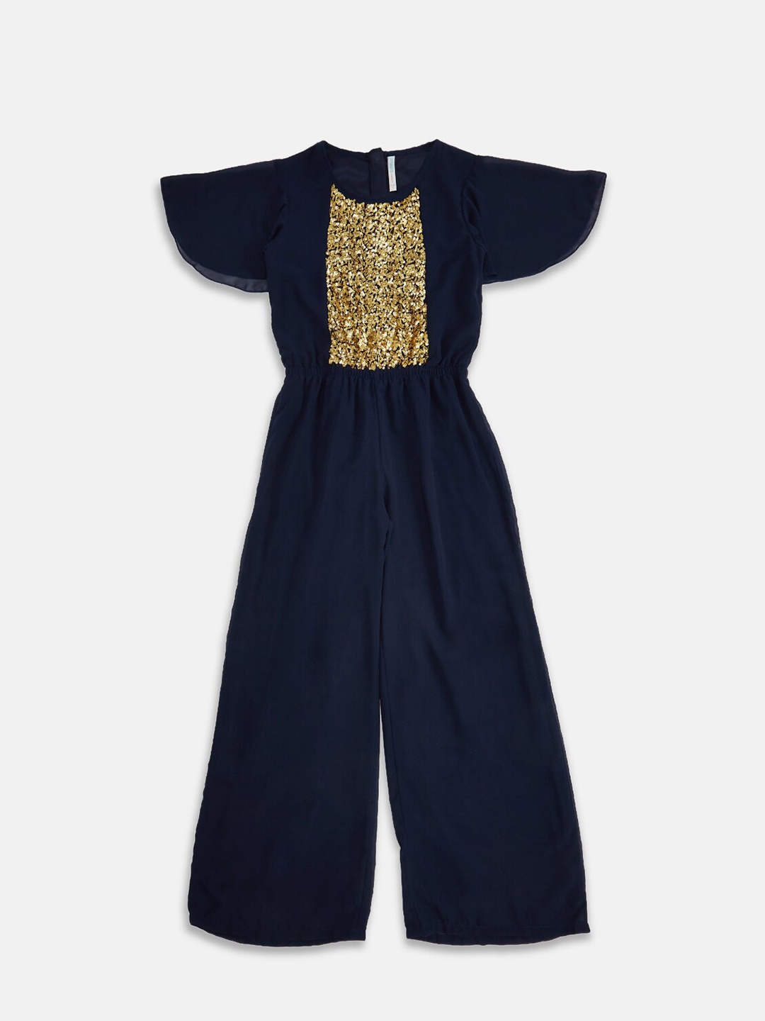 Pantaloons Junior Girls Navy Blue Basic Jumpsuit