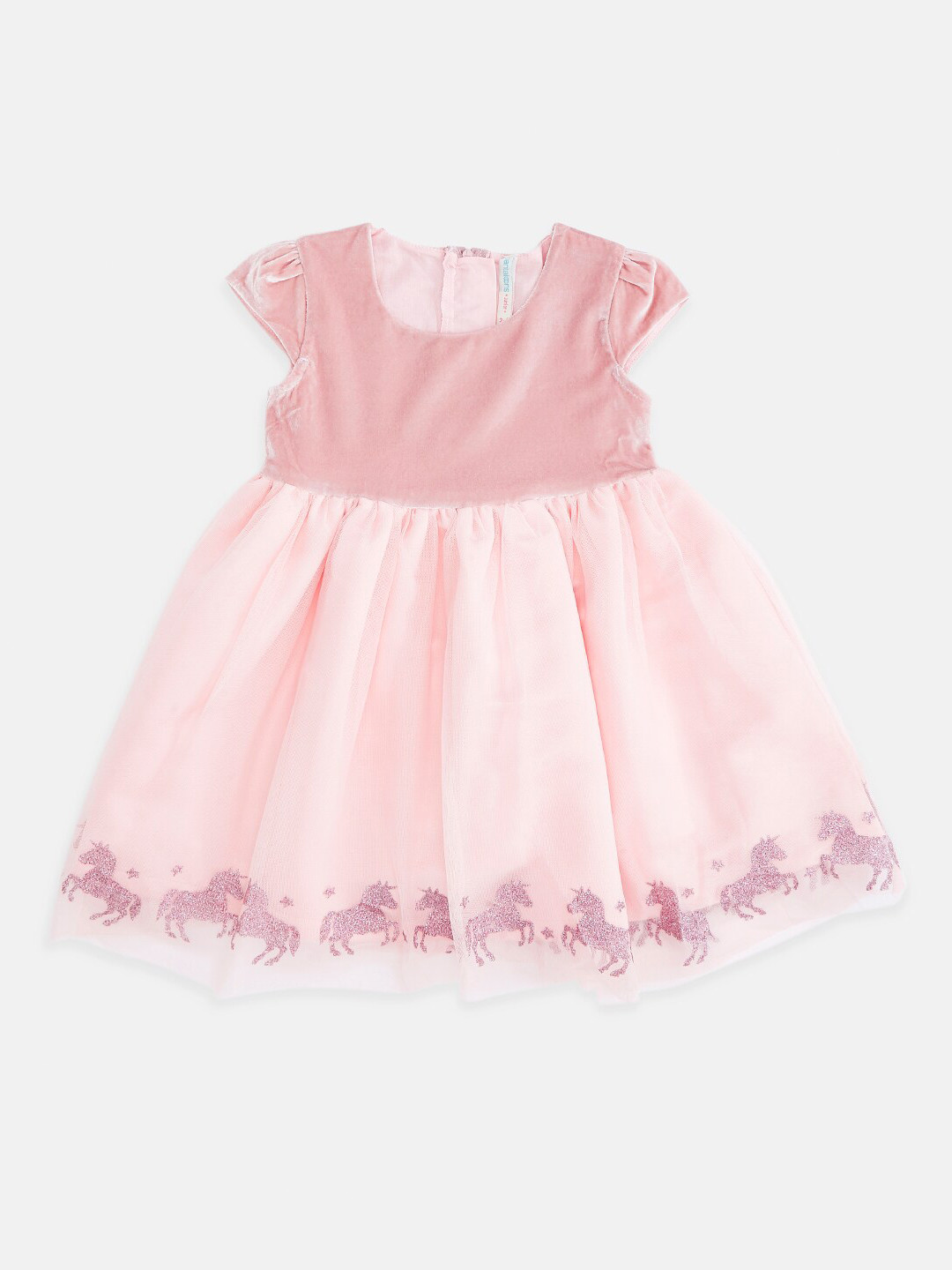 

Pantaloons Junior Peach-Coloured Solid Dress