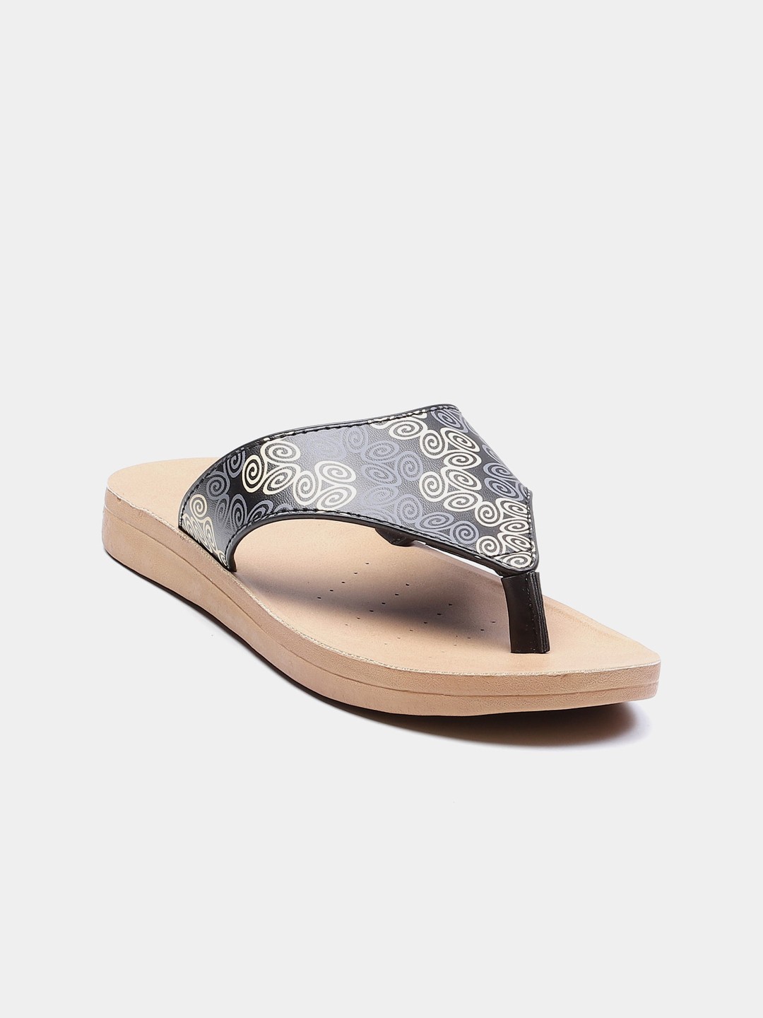 

Biba Women Black Embellished Open Toe Flats