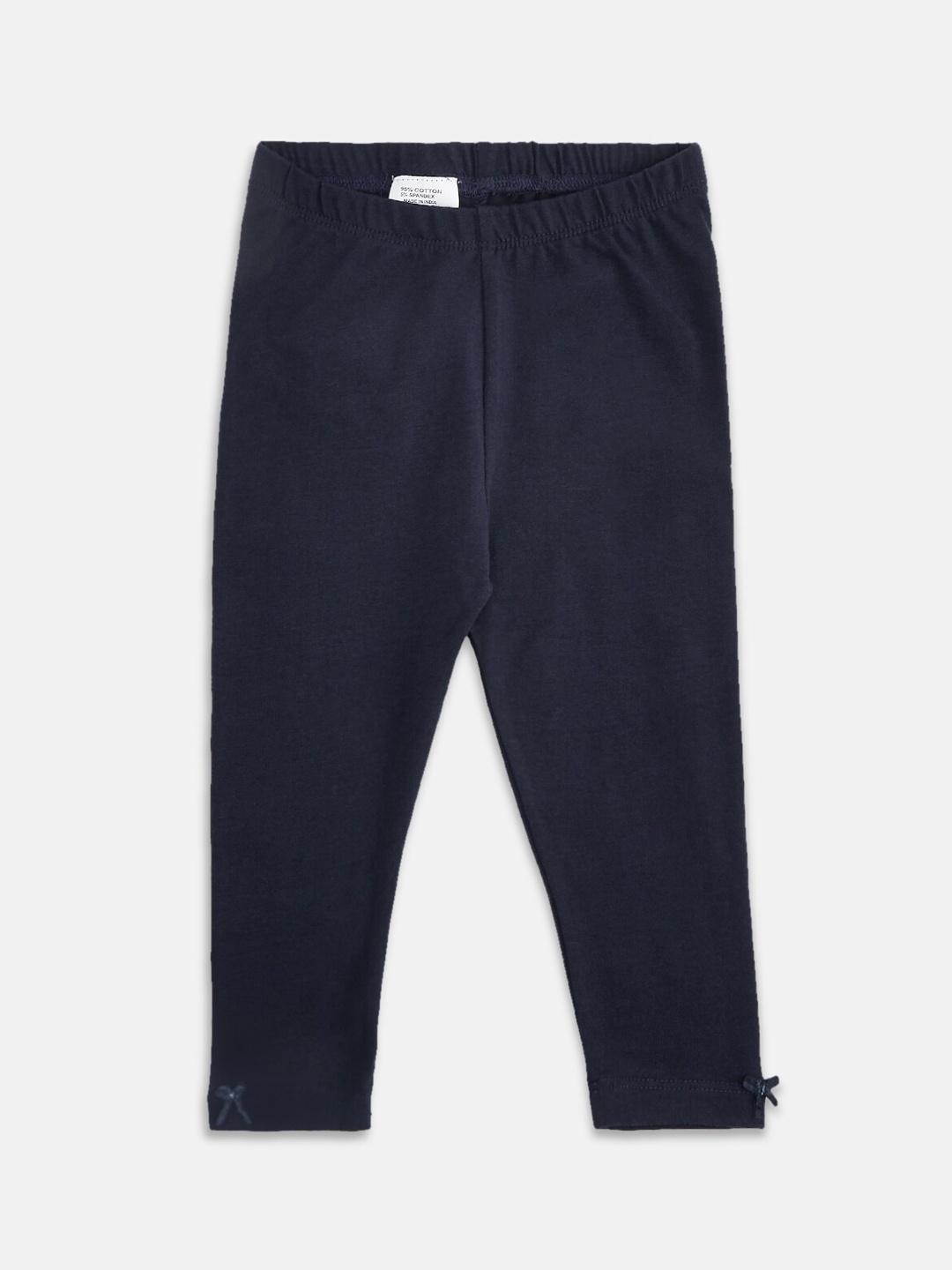 

Pantaloons Baby Girls Navy Blue Solid Leggings