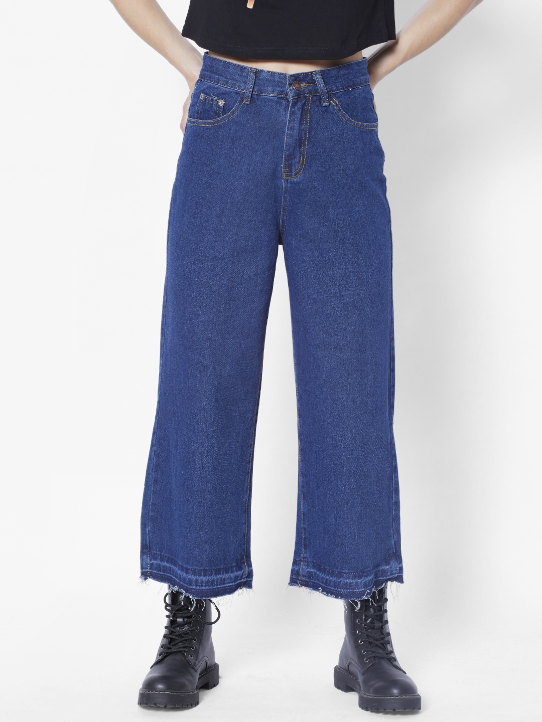 

URBANIC Women Blue Cotton High-Rise Stretchable Jeans
