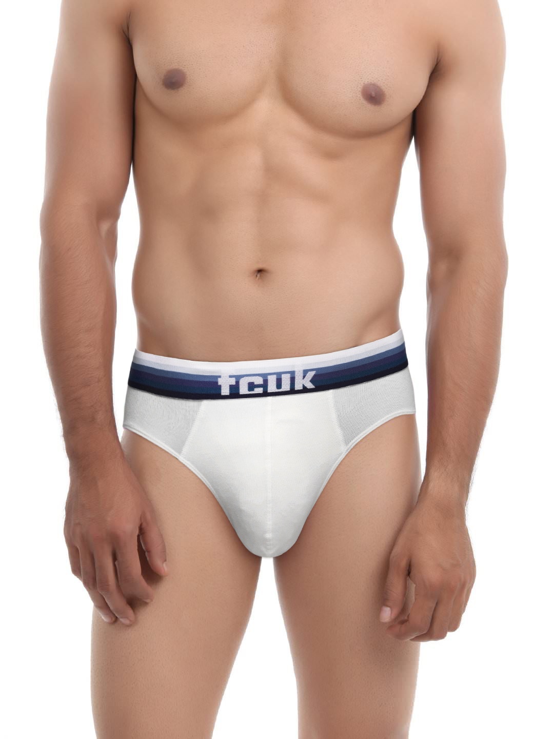 

FCUK Men White Briefs CBR06