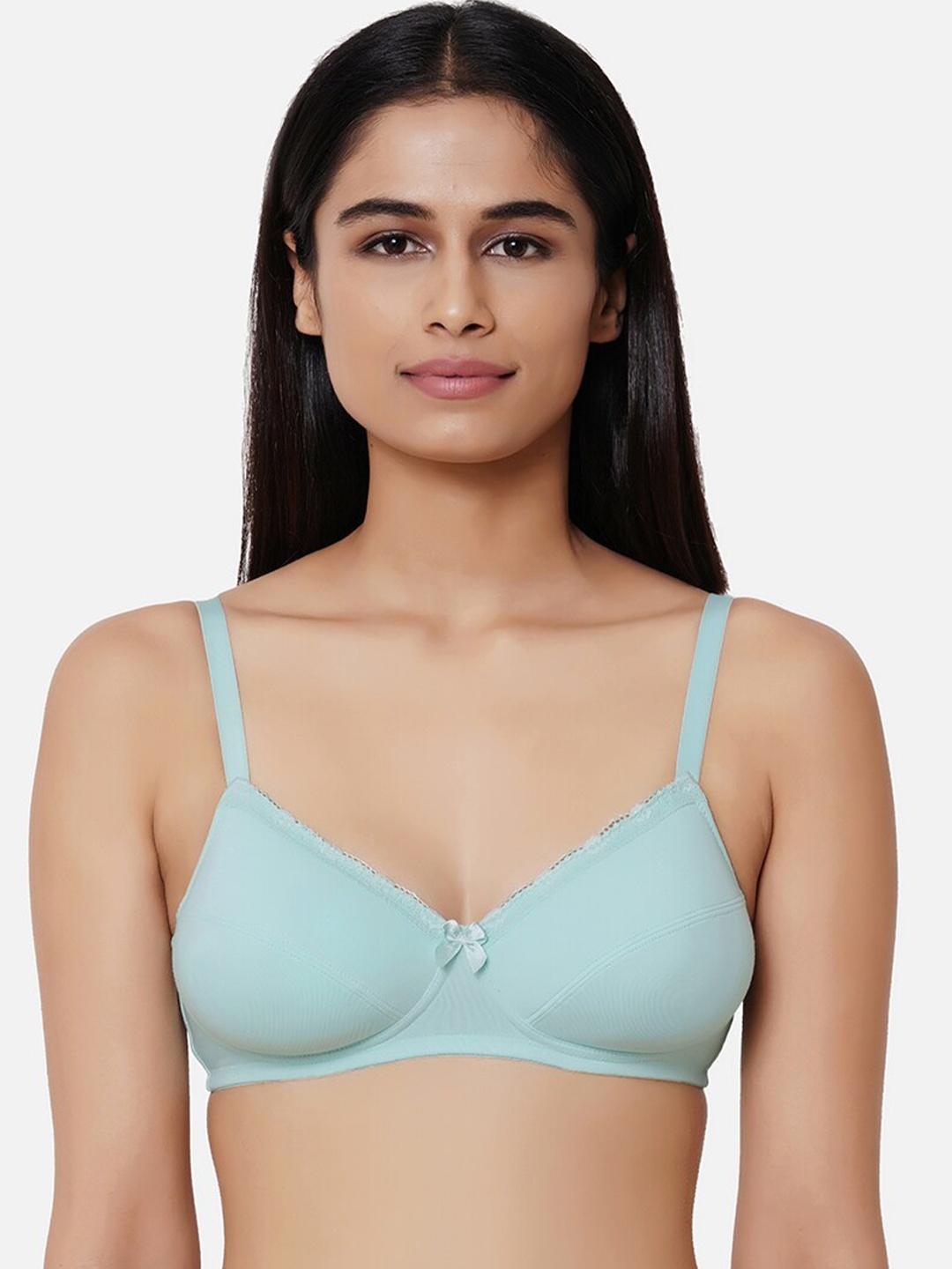 

Wacoal Green Solid Cotton T-shirt Bra