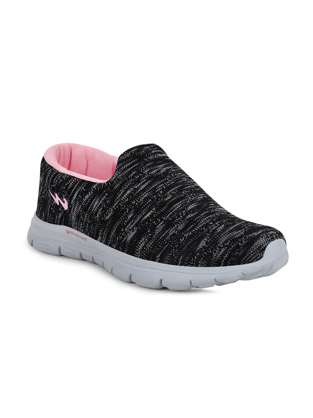 

Campus Women Black & Grey Mesh Walking Shoes