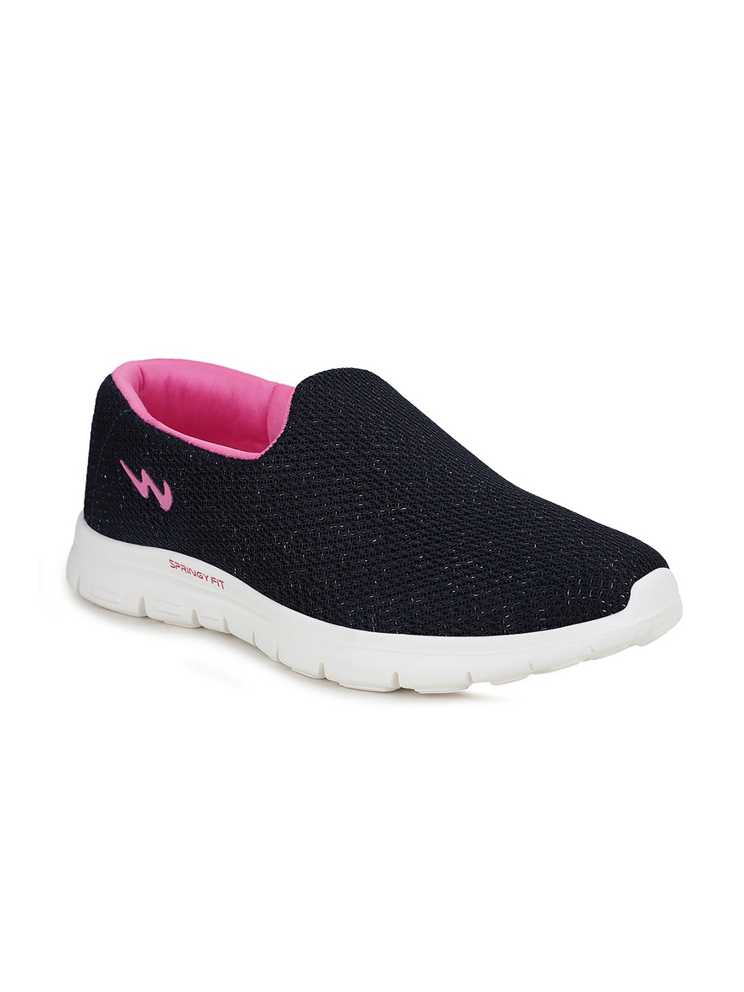 

Campus Women Navy Blue & Pink Mesh Walking Shoes
