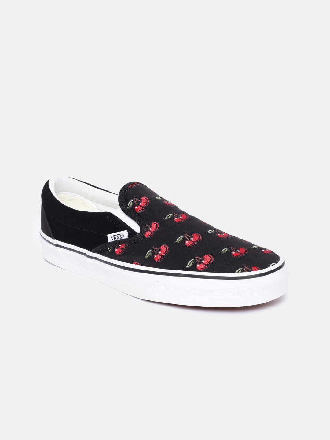 

Vans Unisex Black & Red Printed Slip-On Sneakers