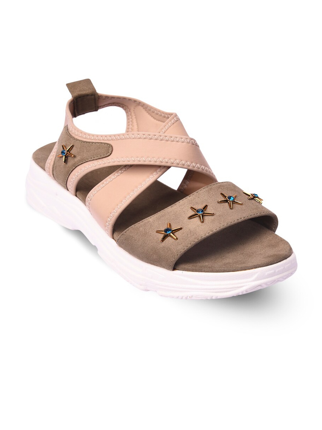 

Pavers England Women Khaki Open Toe Flats