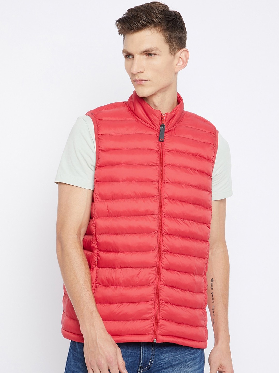 

Duke Men Red Padded Jacket
