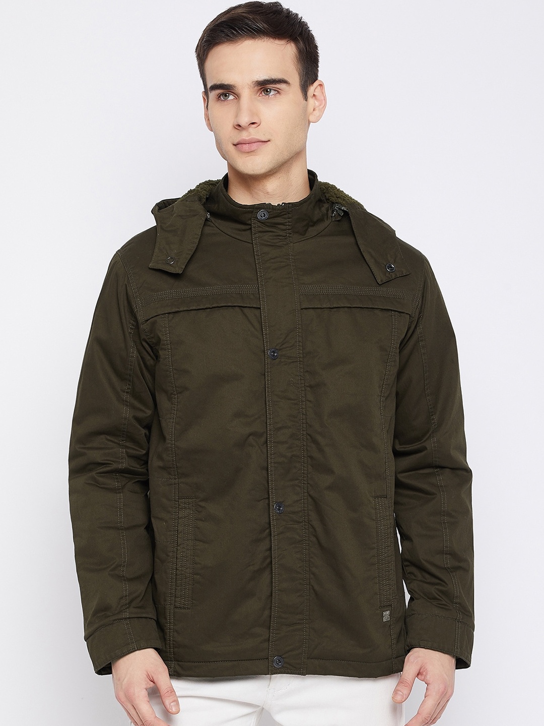 

Duke Men Green Padded Jacket