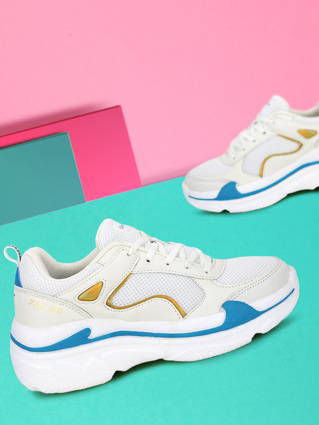 

Campus Women Off White Mesh Running Shoes