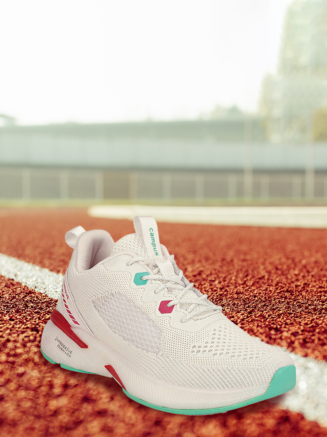 

Campus Women Off White Mesh Running Shoes
