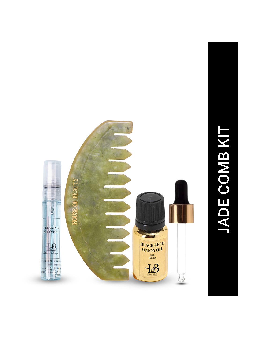 

House of Beauty Jade Comb Kit, Green
