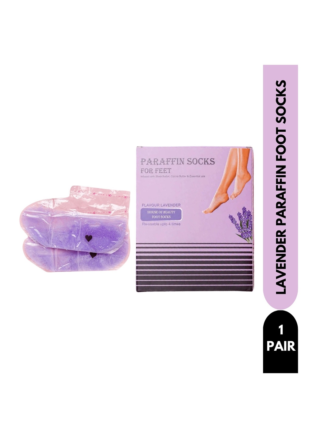 

House of Beauty Unisex Lavender Paraffin Wax Socks