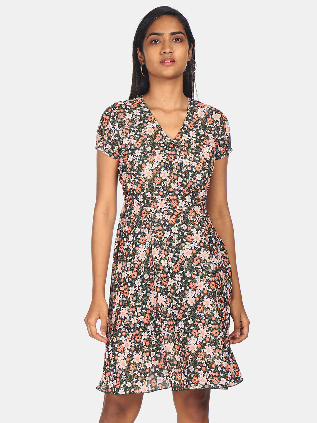 

Flying Machine Green Floral Dress